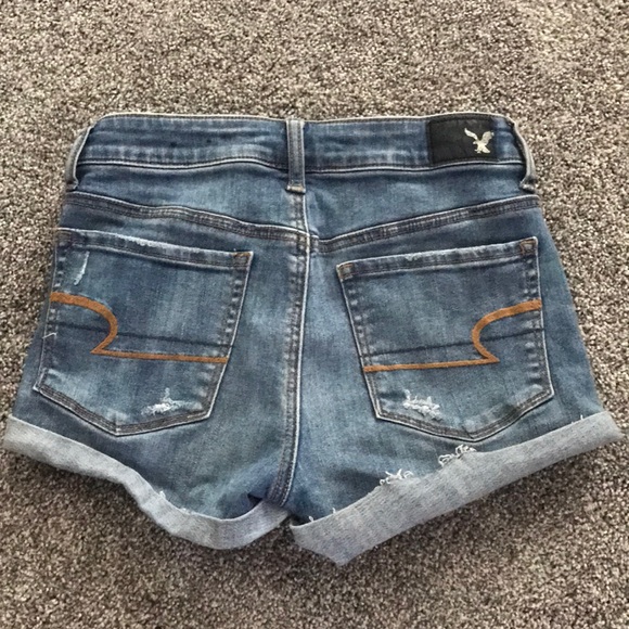 Super Stretch American Eagle Ripped Jean Shorts - Picture 2 of 2